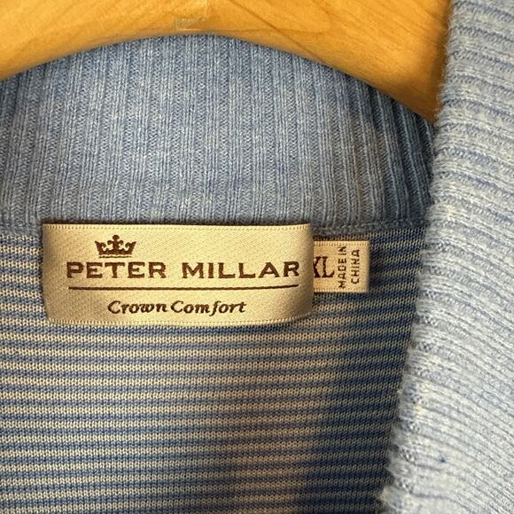 Peter Millar Crown Comfort Men Quilted Hybrid Sweater Vest Size XL Blue Full Zip - Picture 3 of 5